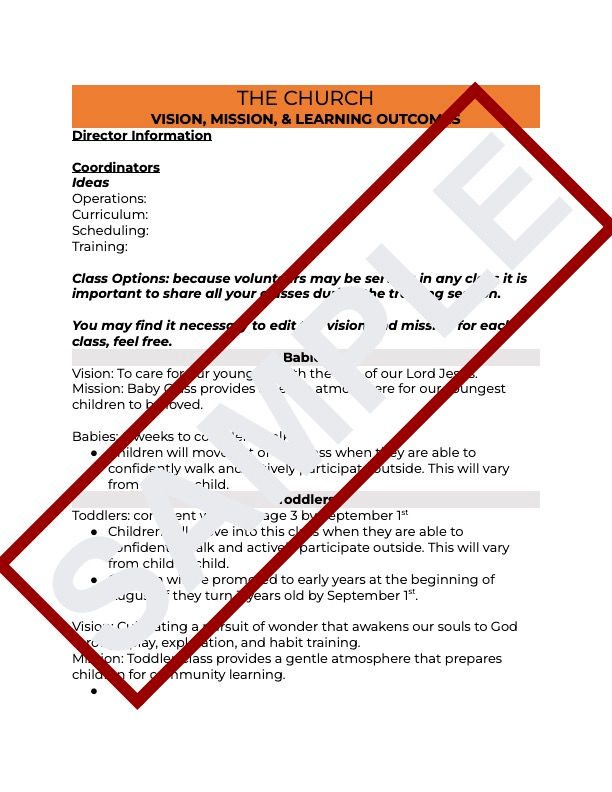 Thumbnail: Children's Ministry Structuring Bundle