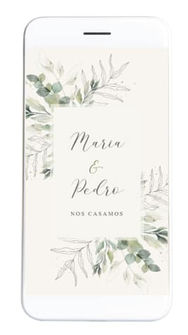 Invitación Digital Web Interactiva de boda  | Modelo26 Hojas eucalipto | Acolores Design