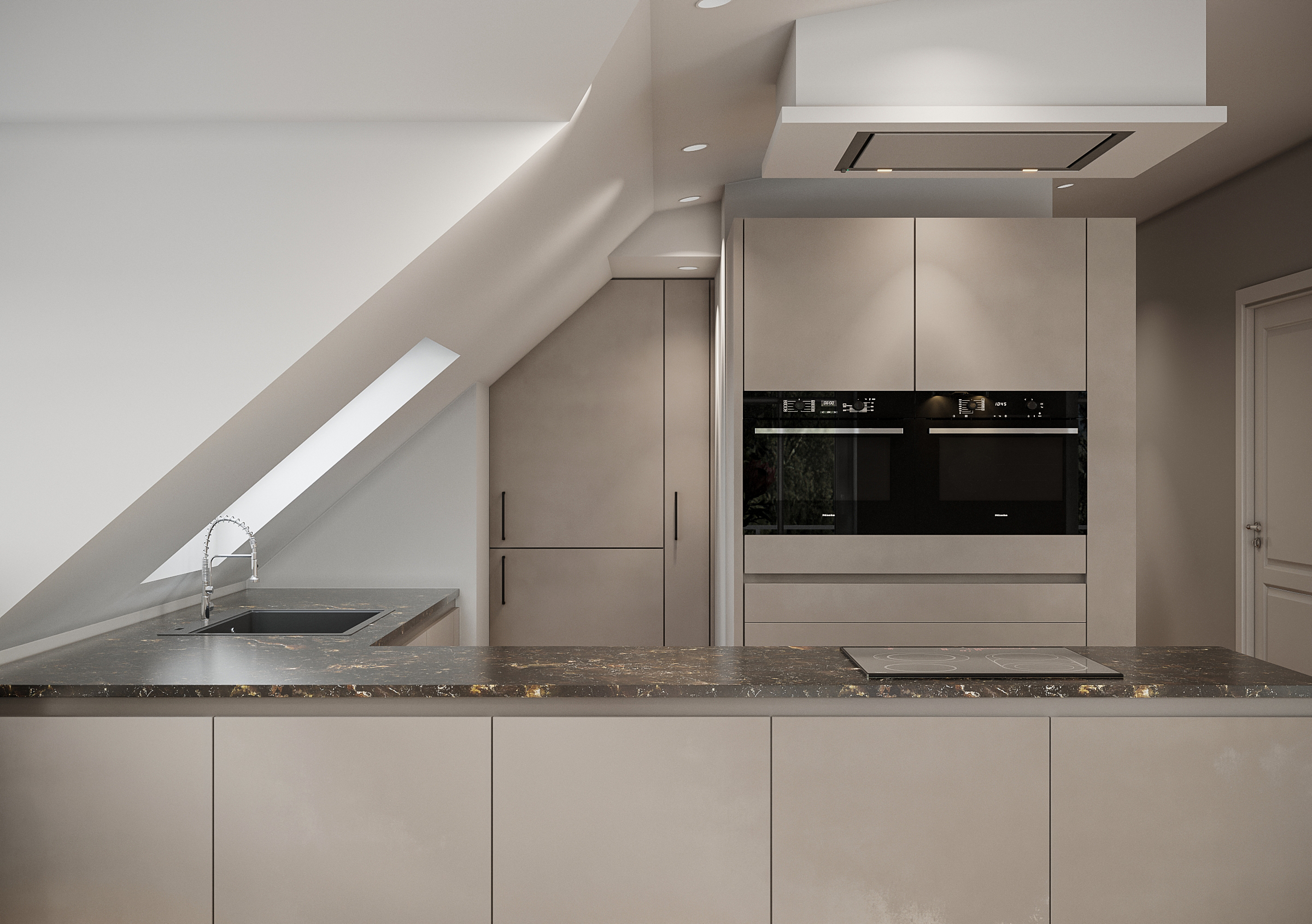 Penthouse München Interior Design Küche Einrichtung