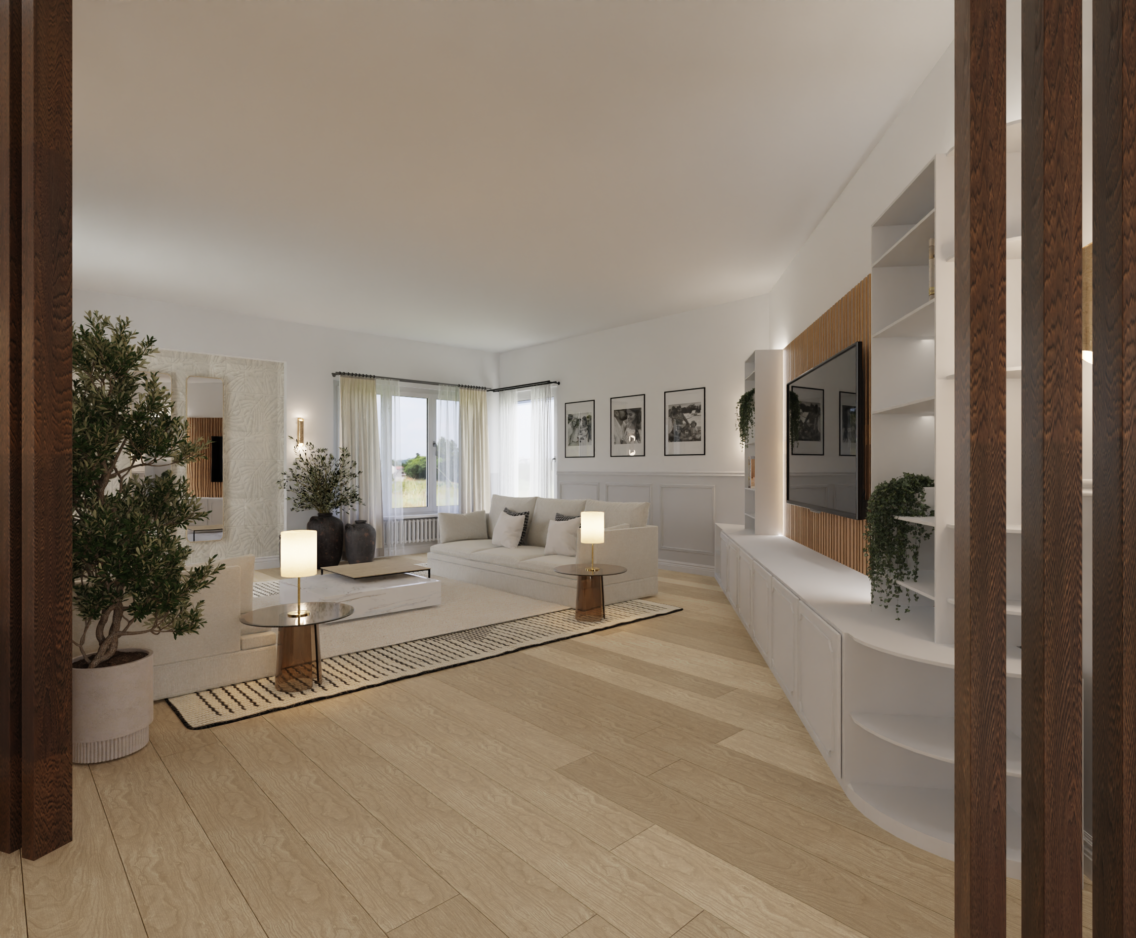 München Villa Einrichtung Wohnzimmer einrichten Ideen