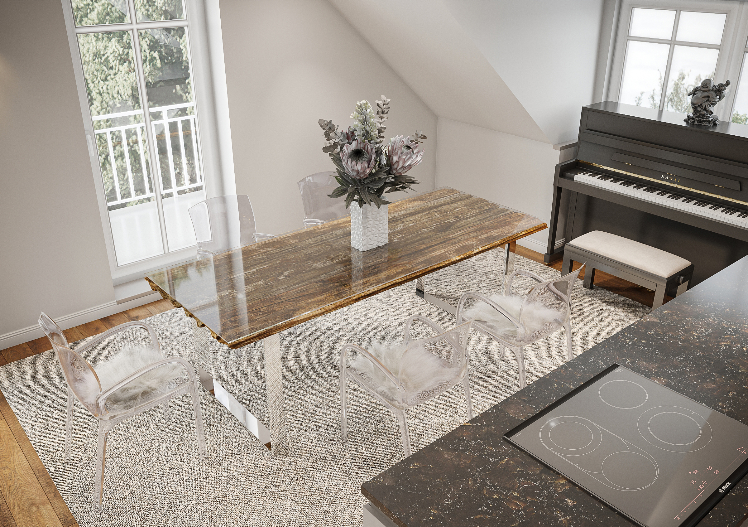 Penthouse München Interior Design Küche Einrichtung