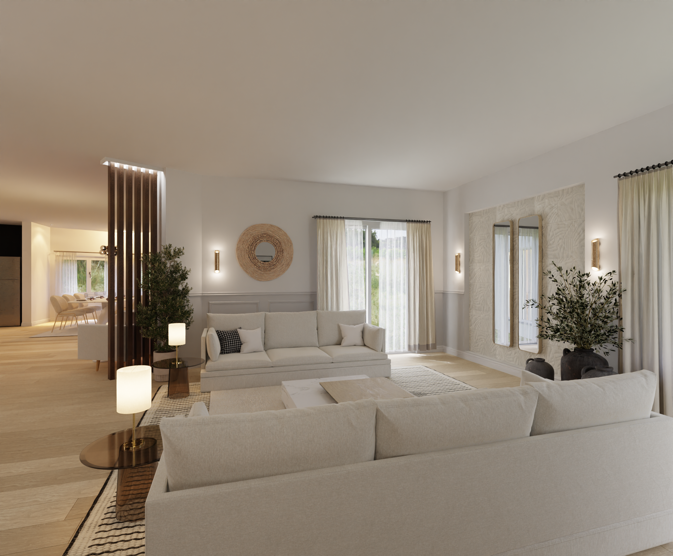 München Villa Einrichtung Wohnzimmer einrichten Ideen