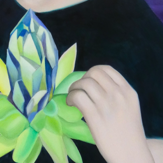 Crystal and the tree_100x70cm_oil on canvas_2018_det6.png