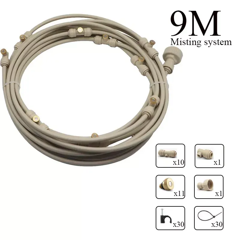 Thumbnail: Water Pipe Misting Cooling Fog Hose Tube System Kit for Greenhouse Irrigation