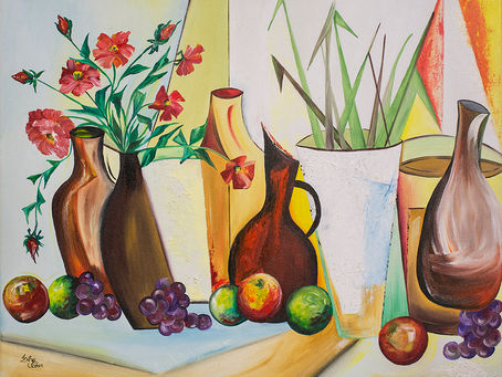 Beautiful Still Life Reproduction on Archival Canvas by local artist Litza Cohen