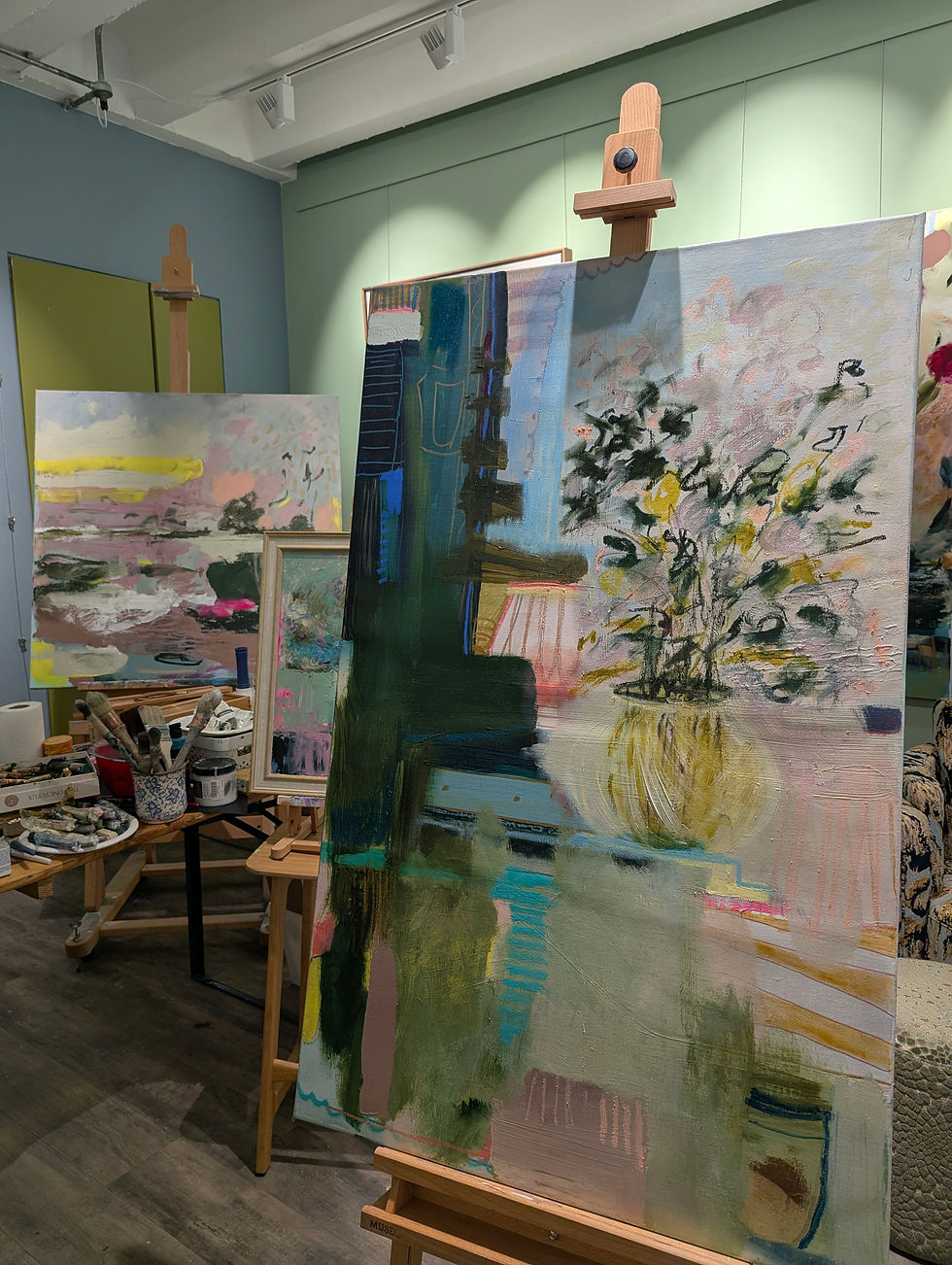 Thumbnail: Interior, Still Life - Oil & Pigment on Linen (75x122cm)