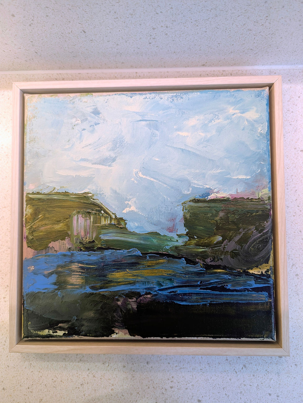Thumbnail: Wild Atlantic Way - Oil & Pigment on Linen (30x30cm)