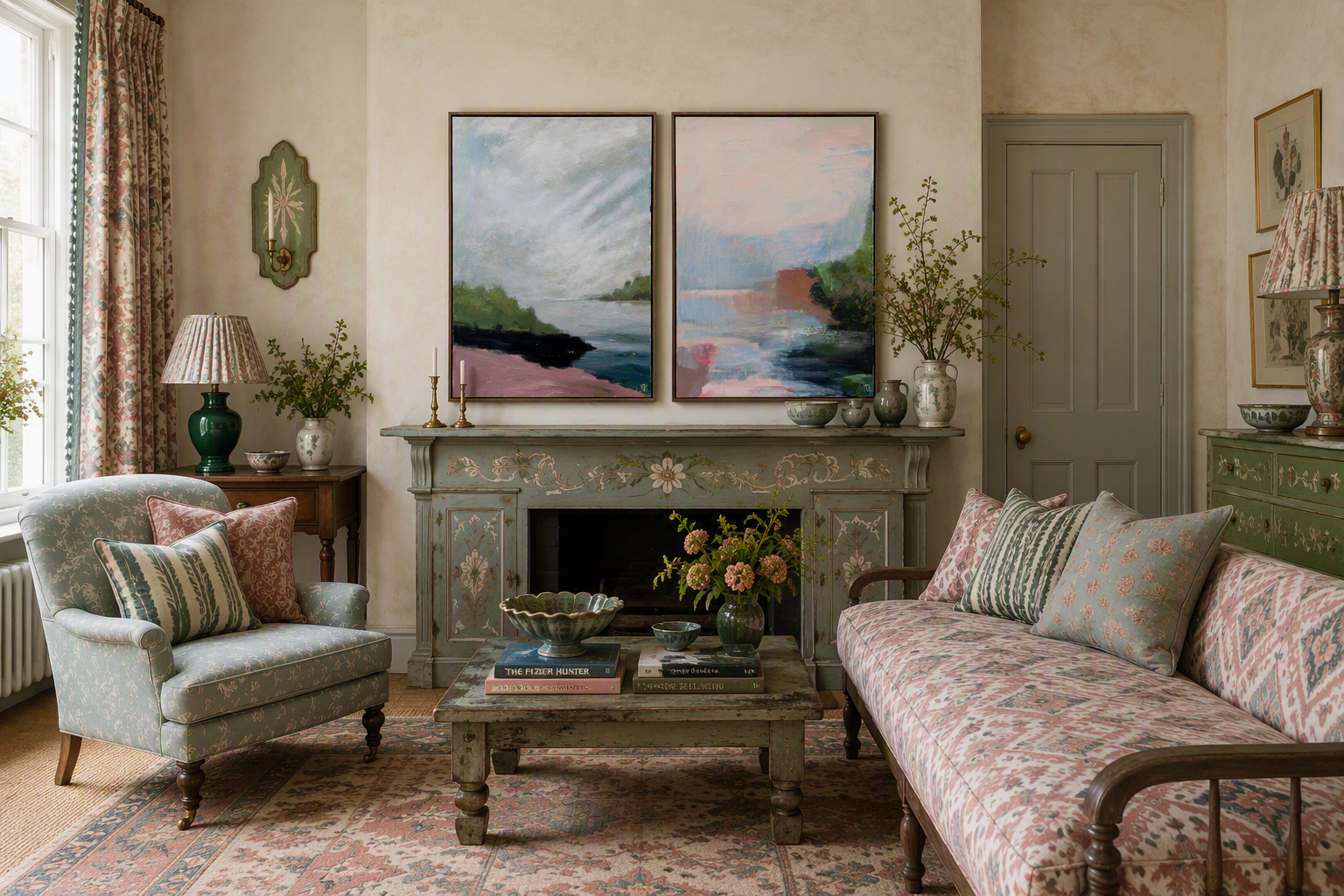 Fair, North Easterly Diptych - Framed Oil on Linen (100 x 140cm)