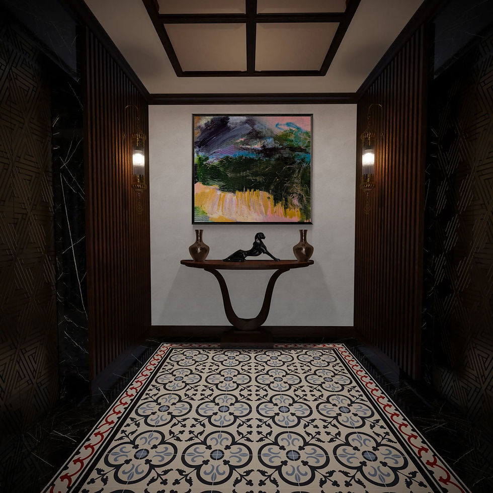 Feature wall with console table