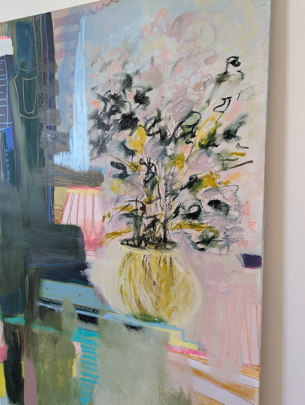 Thumbnail: Interior, Still Life - Oil & Pigment on Linen (75x122cm)