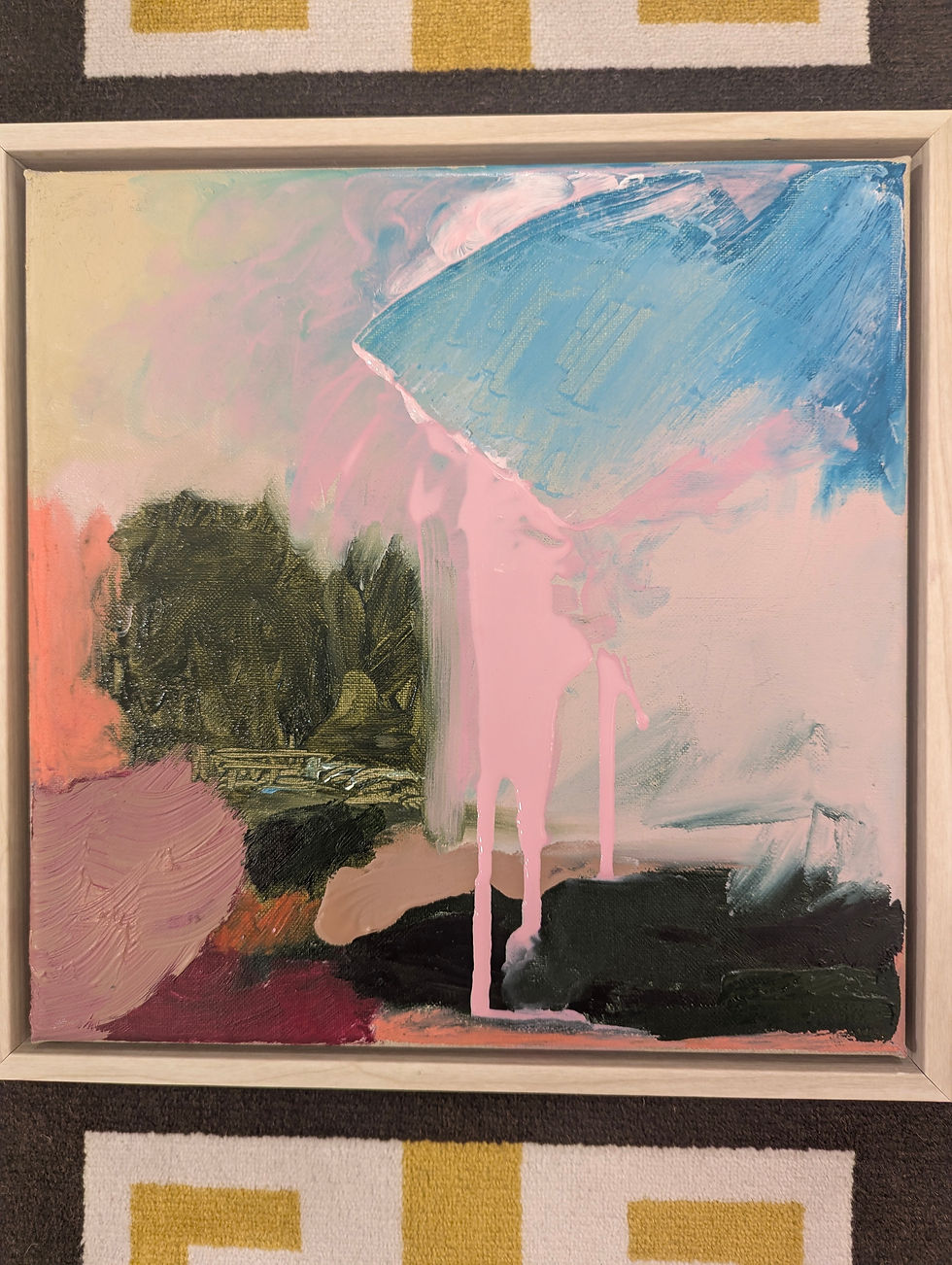 Thumbnail: Ashrose Skies - Framed Oil & Acrylic On Linen (30x30cm)