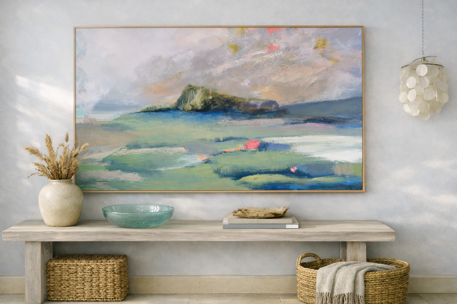 Glimpse The Sea - Oil, Pigment & Natural Paint on Canvas (100x150cm)