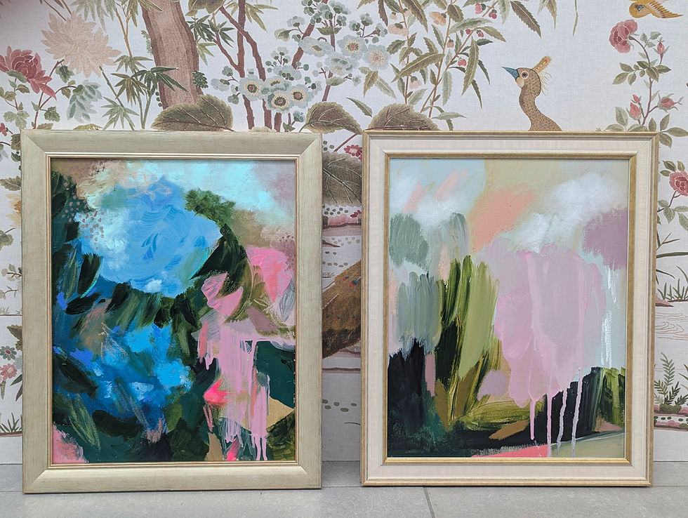 Rose Ochre Garden - Pigment & Oil on Linen (40x50cm)