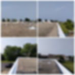 Aerial view of a commercial roof.