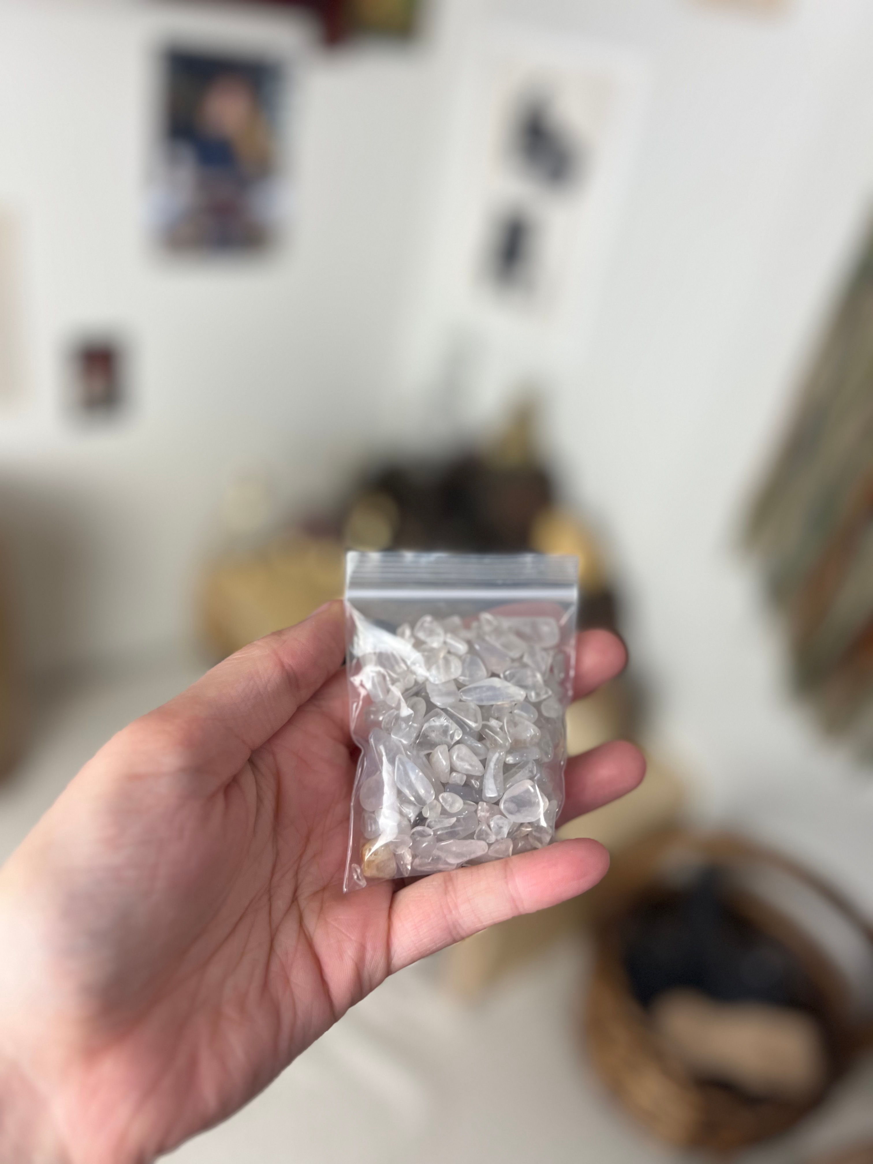 Blue Rose Quartz Chips