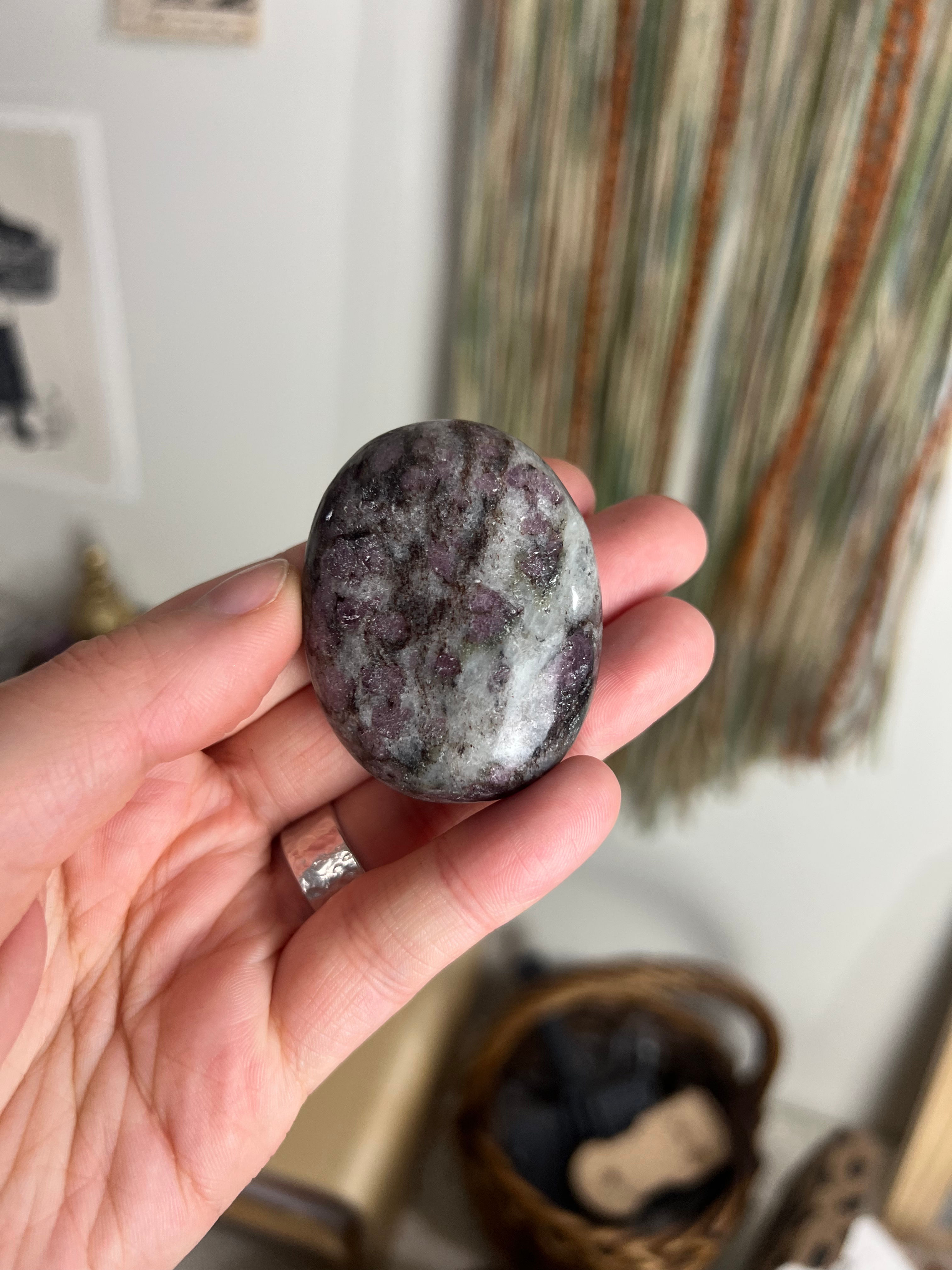 Pink Garnet Palmstone