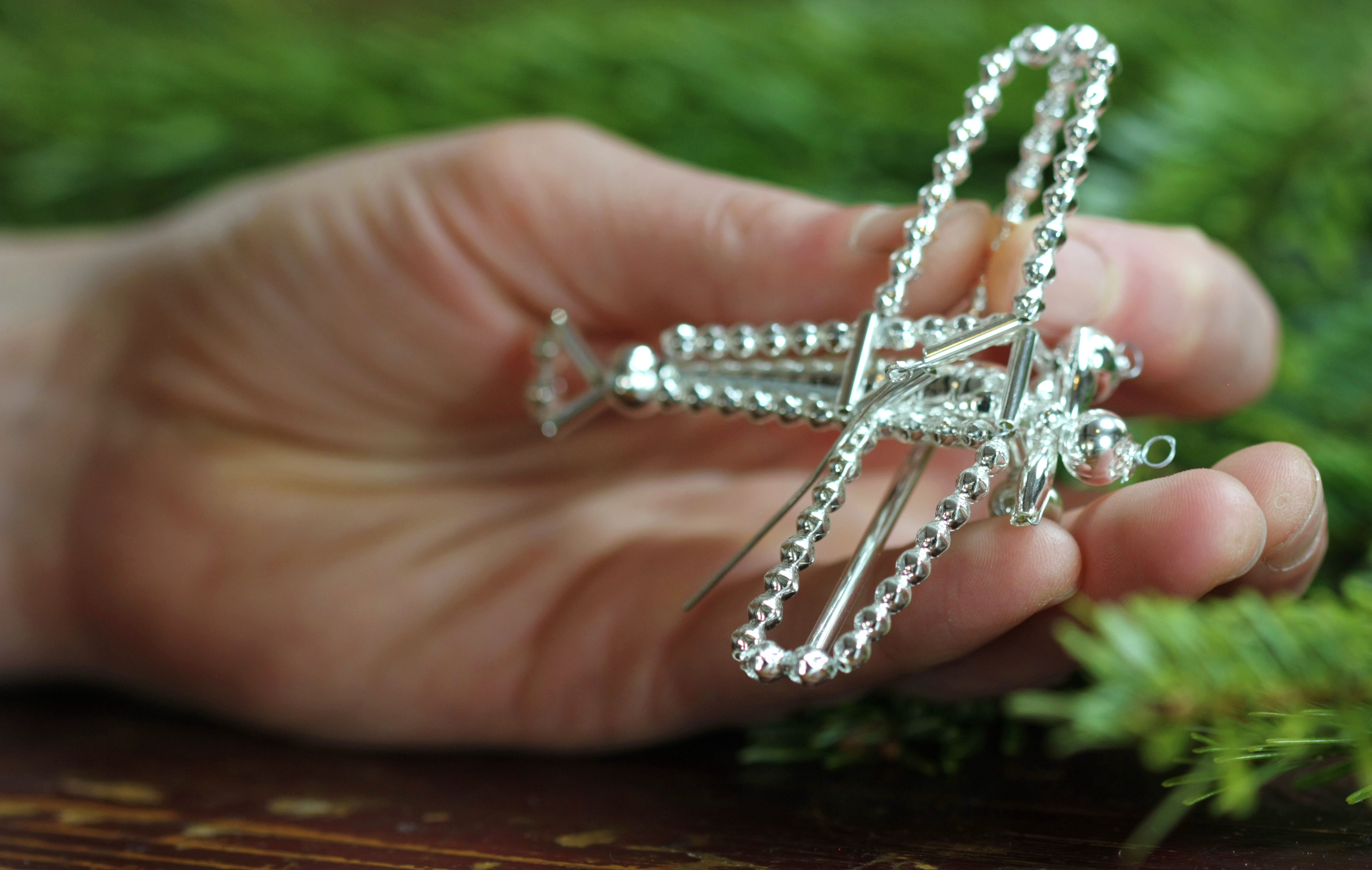 Bastelset Flugzeug silber