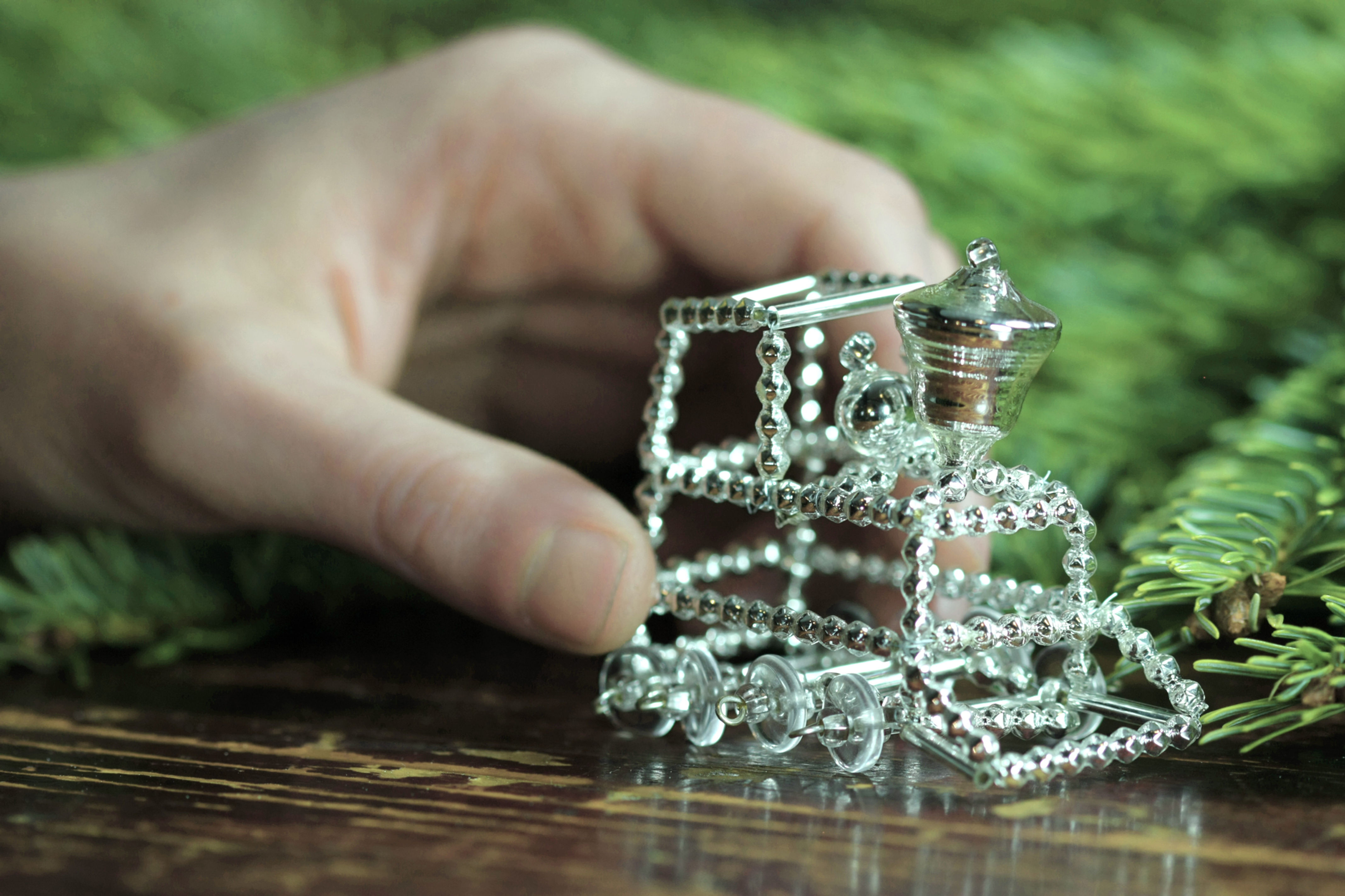 Bastelset Lokomotive silber