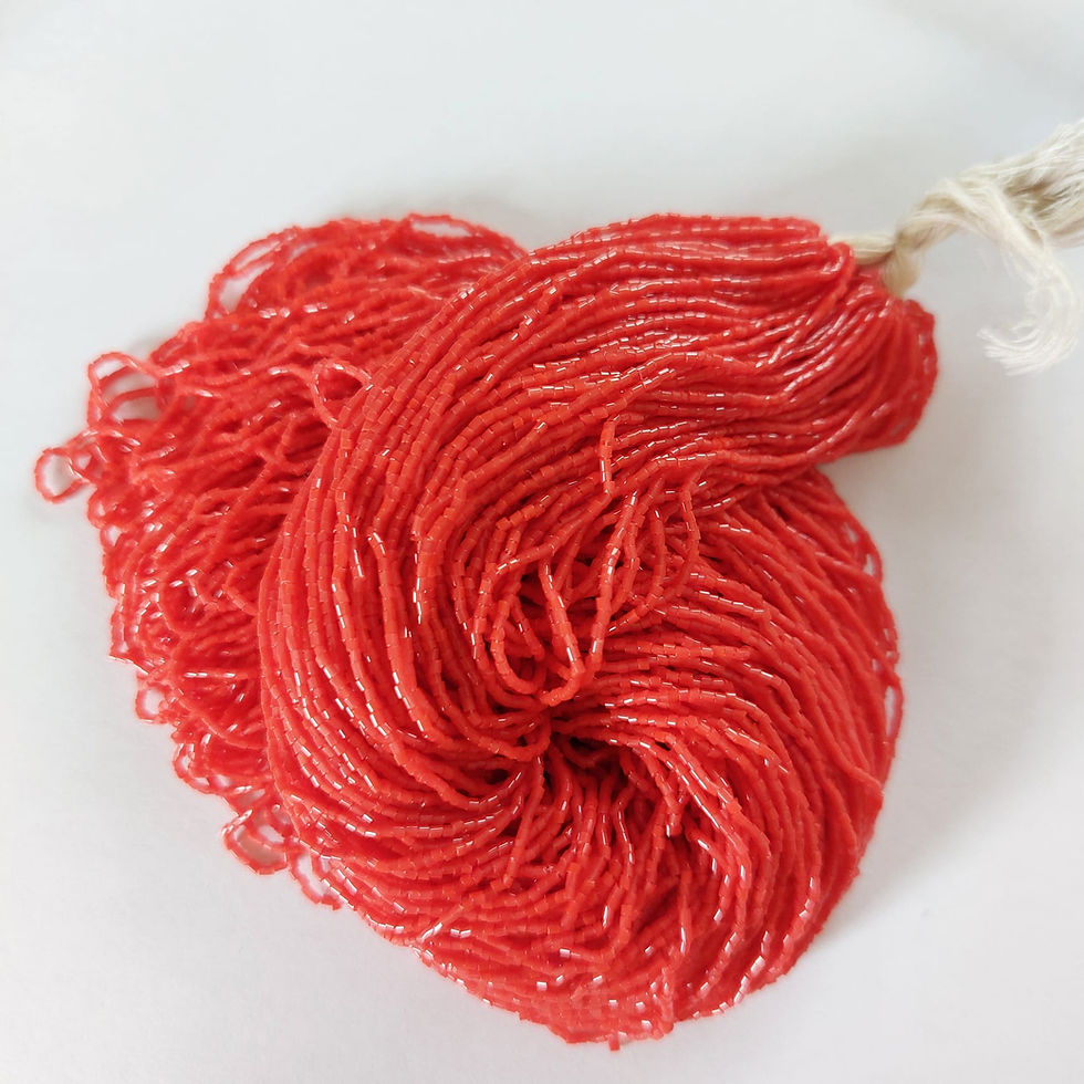 Miniaturbild: Feinste Hackperlchen rot, Vintage!