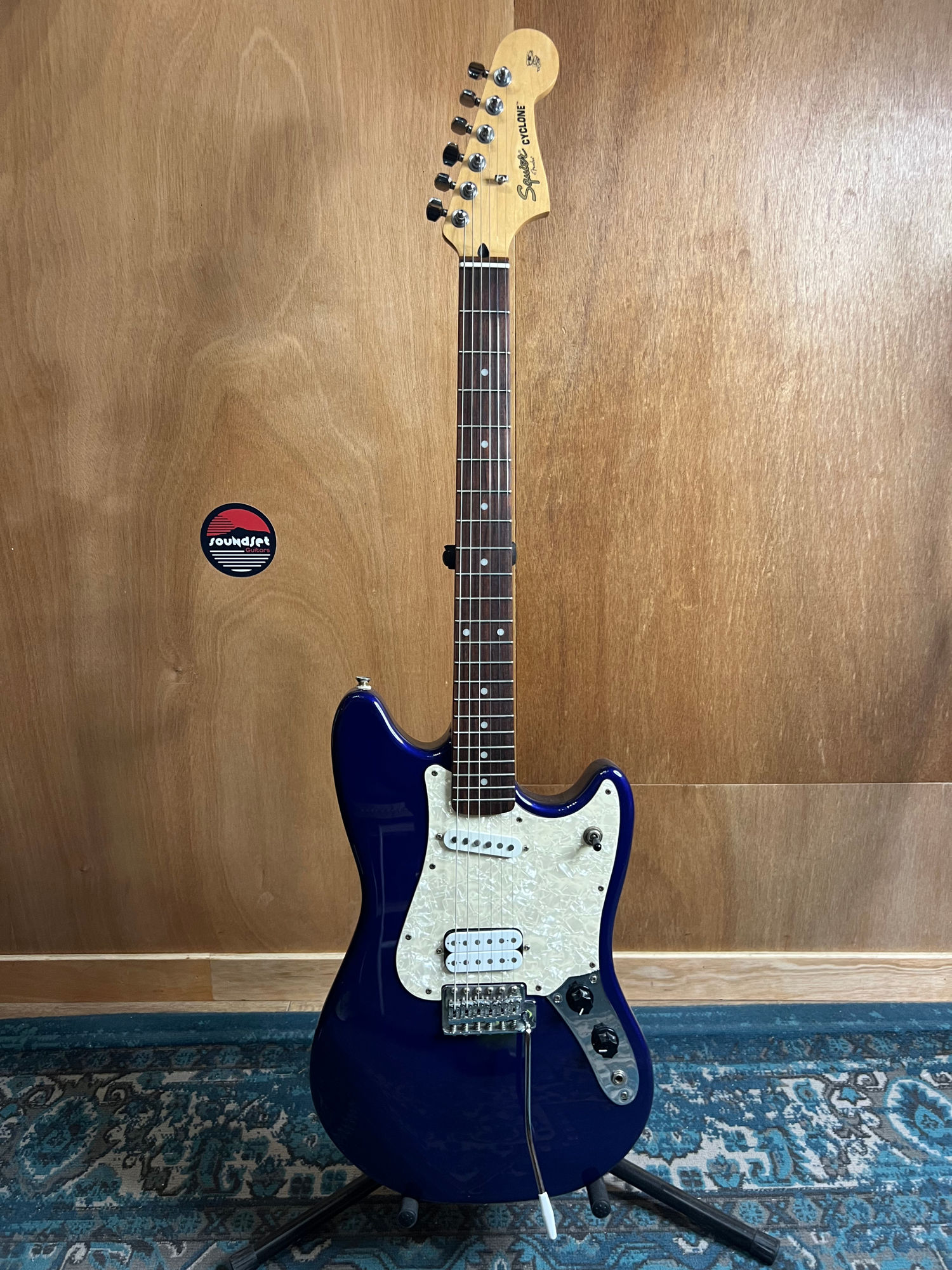 Squier Cyclone 2006 Lake Placid Blue - guitare offset vintage, micros hybrides, diapason 24,75", Sète