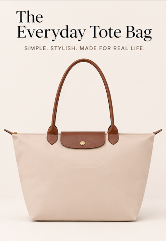 Longchamp Nylon Shoulder Tote Bag