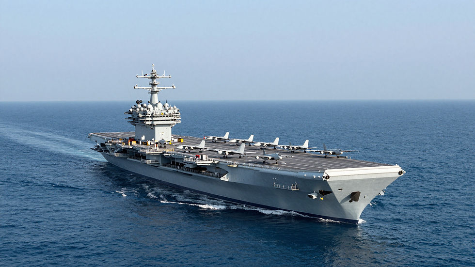 Aircraft carrier at sea