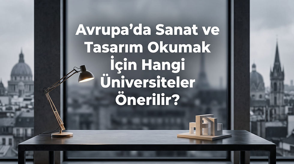 Avrupa üniversitelerinde endüstriyel tasarım okumak isteyenler için minimalist stüdyo ortamı ve 3D prototip modeli.