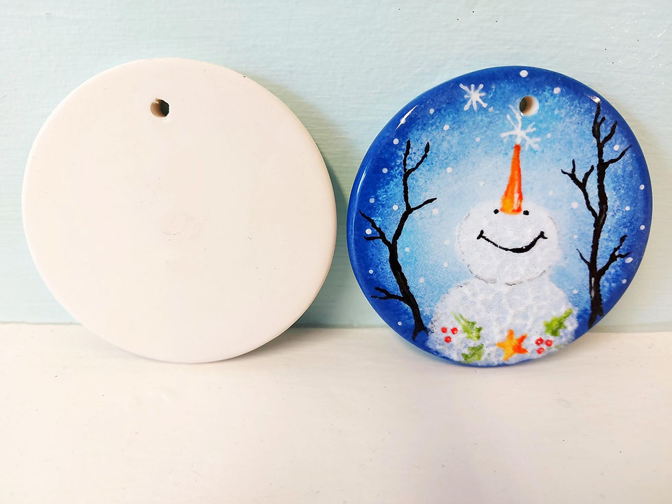 Round flat ornament