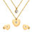 Thumbnail: Amber - Necklace and Earrings - Set - 18k Gold Plated.