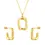 Thumbnail: Ella - Necklace and Earrings - Set - 18k Gold Plated.
