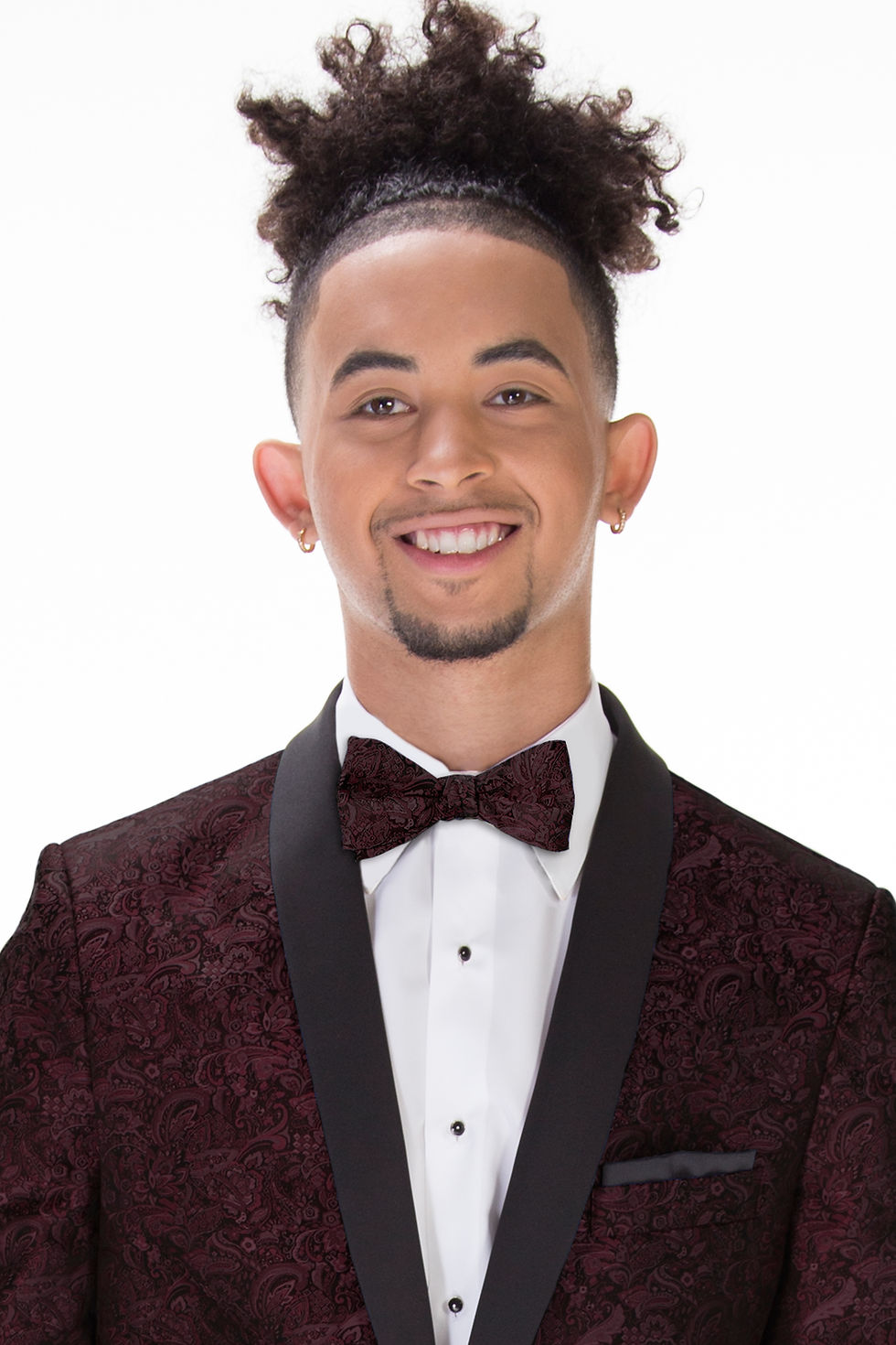 Burgundy Paisley by Pure Silk Fabrics