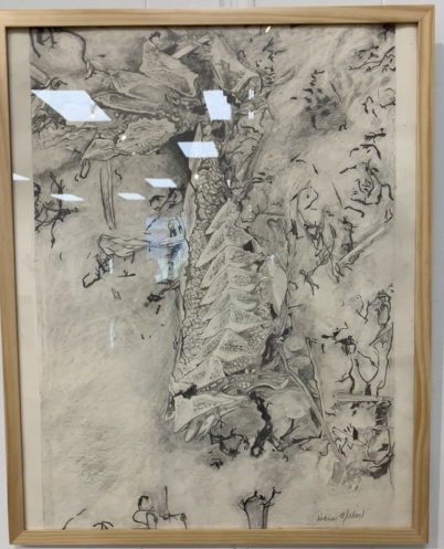 "Sturgeon Requiem 1" by Valerie Michael, graphite on paper, $600