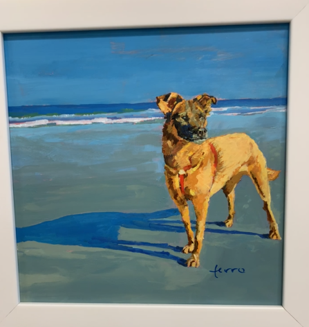 "OH GIRL" by Susan Ferro, acrylic on panel, $400