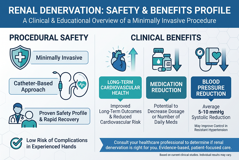 Overview of the primary safety considerations and clinical benefits of renal denervation for resistant hypertension