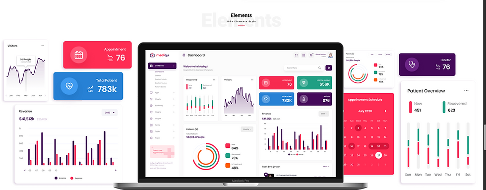 Thumbnail: Hospital Admin Dashboard Template With Dark Mode