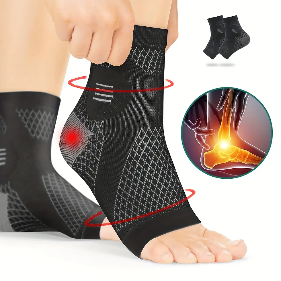 Open-Toe Compression Foot Sleeves (1 Pair)