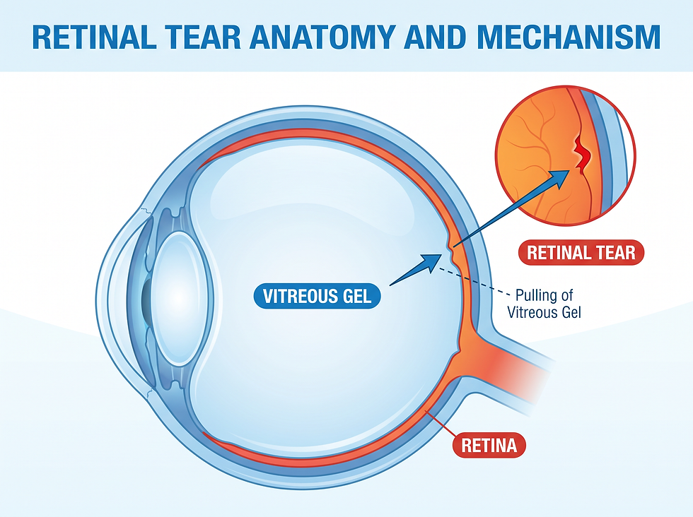Retinal tear anatomy and mechanism: vitreous gel pulling on the retina