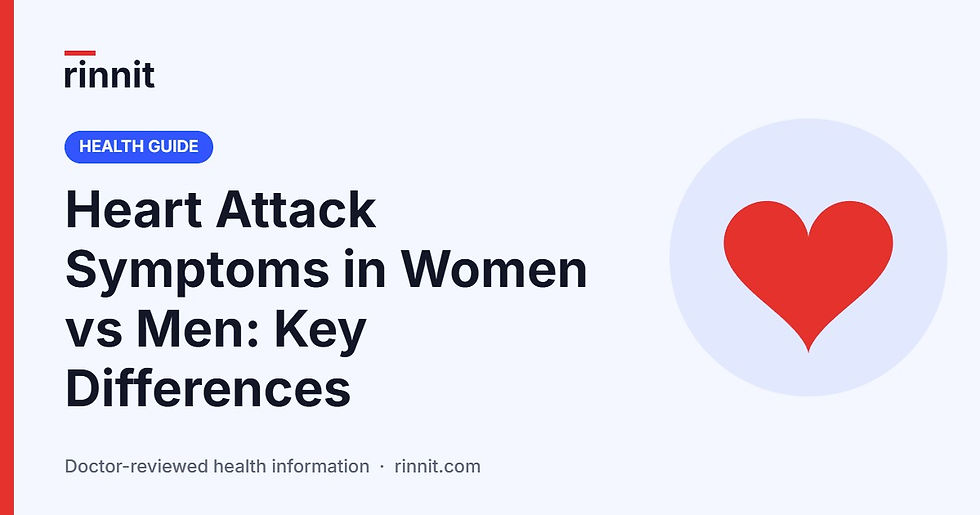 Heart Attack Symptoms in Women vs Men: Key Differences – Rinnit