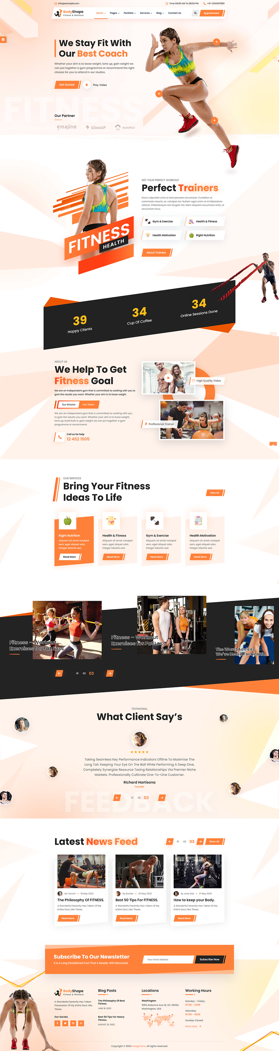 Thumbnail: Fitness, Workout & Gym HTML Template