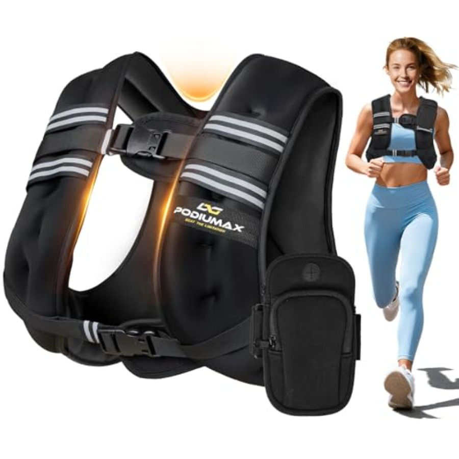PodiuMax Women's Adjustable Weighted Vest, 6-30 lb