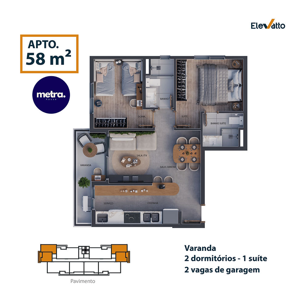 Miniatura: Studio e Apartamento na Planta no Centro de Araraquara