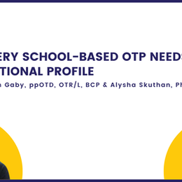 OTS 202: Why Every School-Based OT Needs an Occupational Profile