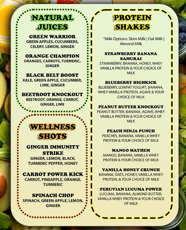 BACK JUICE MENU