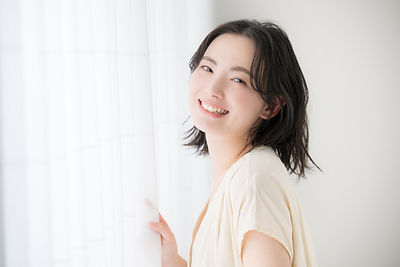 笑顔の女性