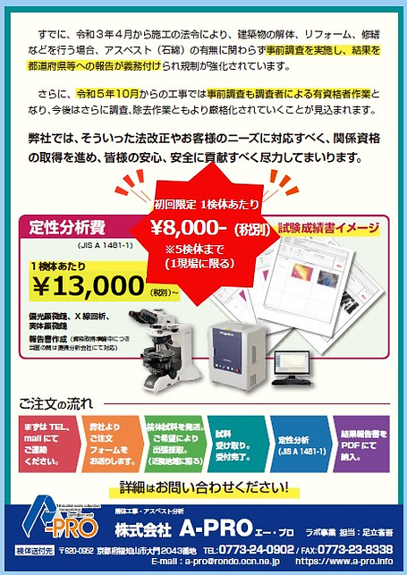 アスベスト分析