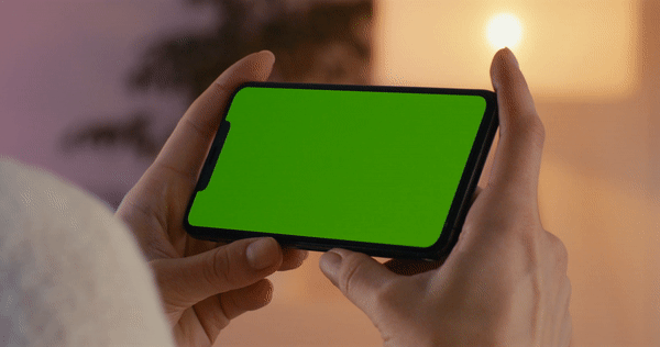 holding phone greenscreen.gif