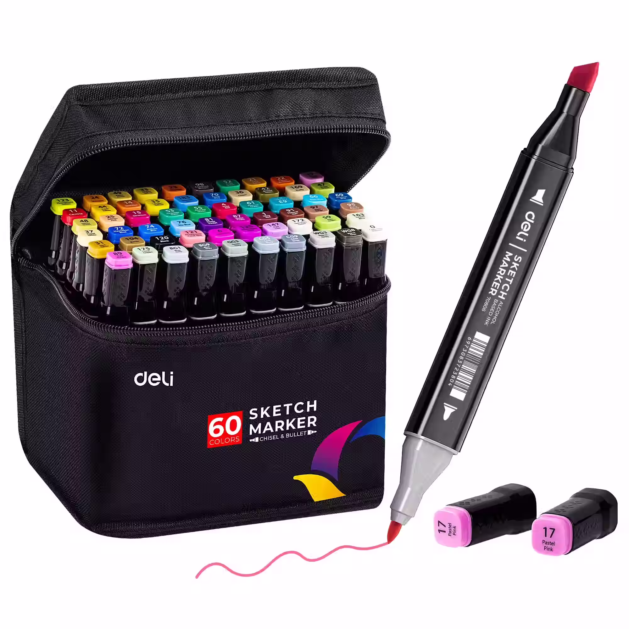 Marcador Deli x60 Doble Punta