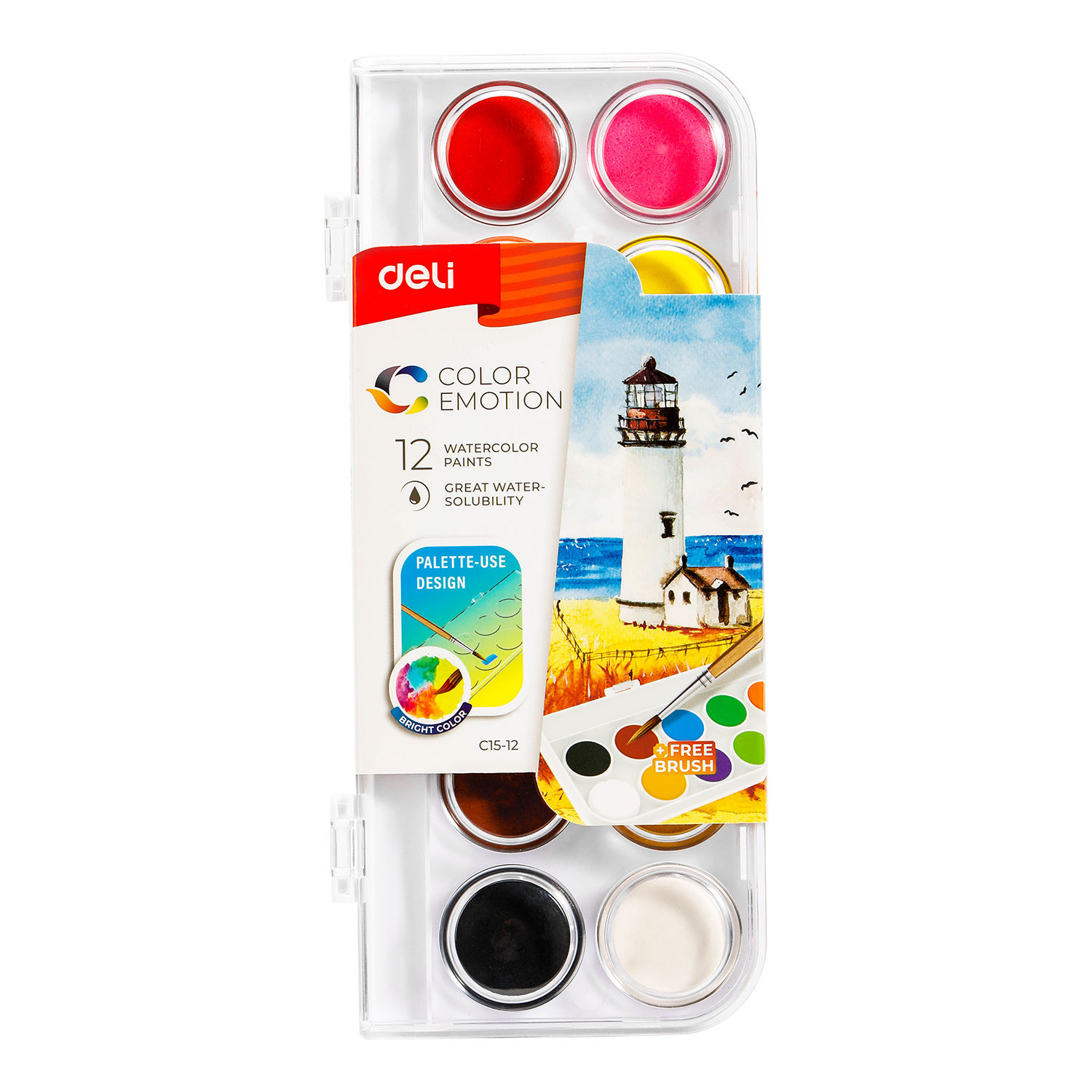 Pintura Acuarela Deli x12