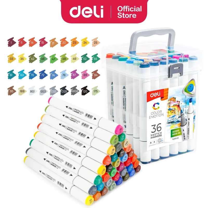 Marcador Deli para Bocetos x36 Doble Punta