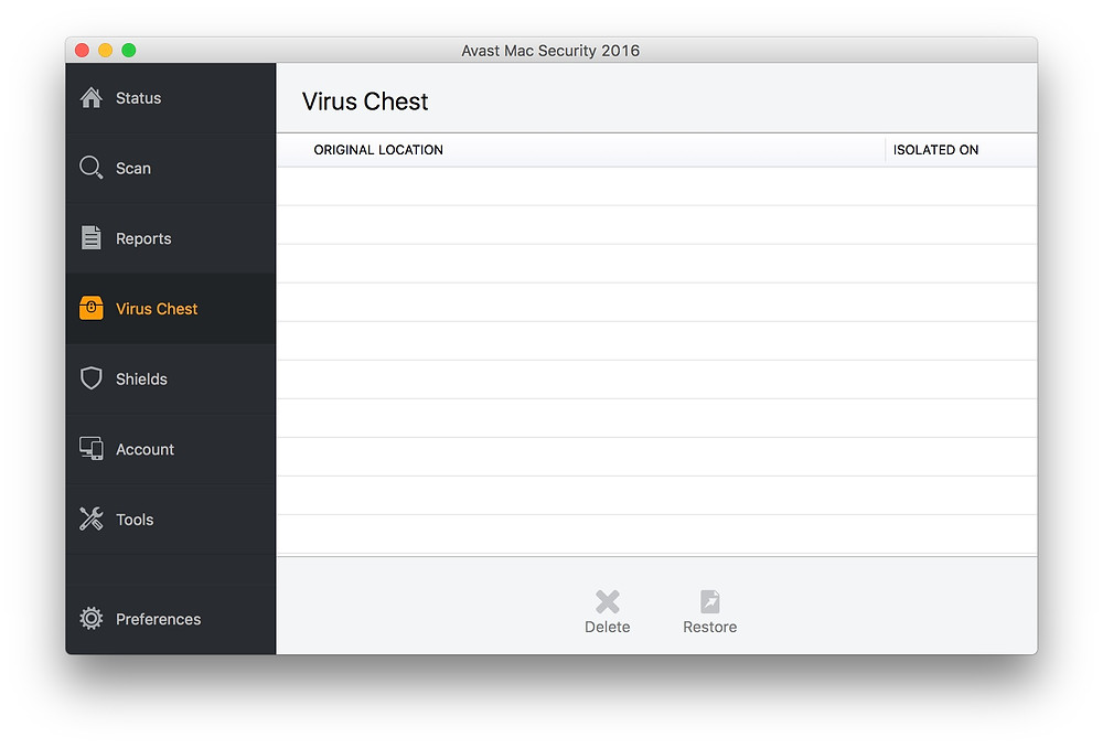 avast virus chest